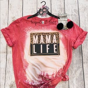 Mama life bleached tee
